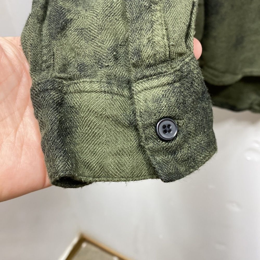 Rails Hunter Button Down Olive Tie-Dye Size Medium - image 5